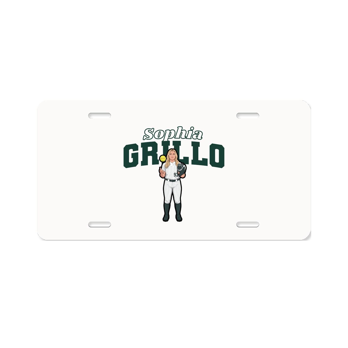 License Plate — Name Arch in Classic