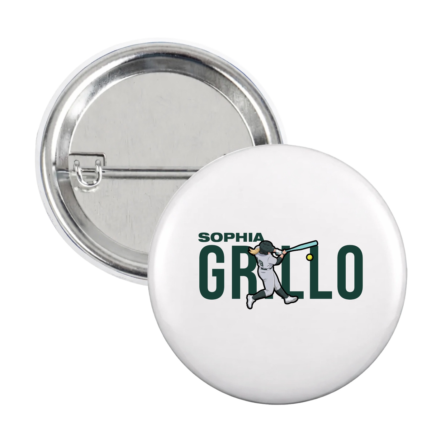 Game Day Button — Player Name in White