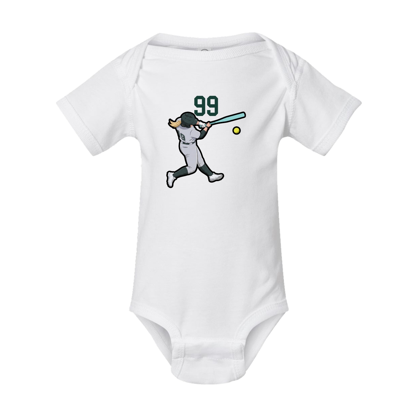 Baby Onesie — Number Top in White