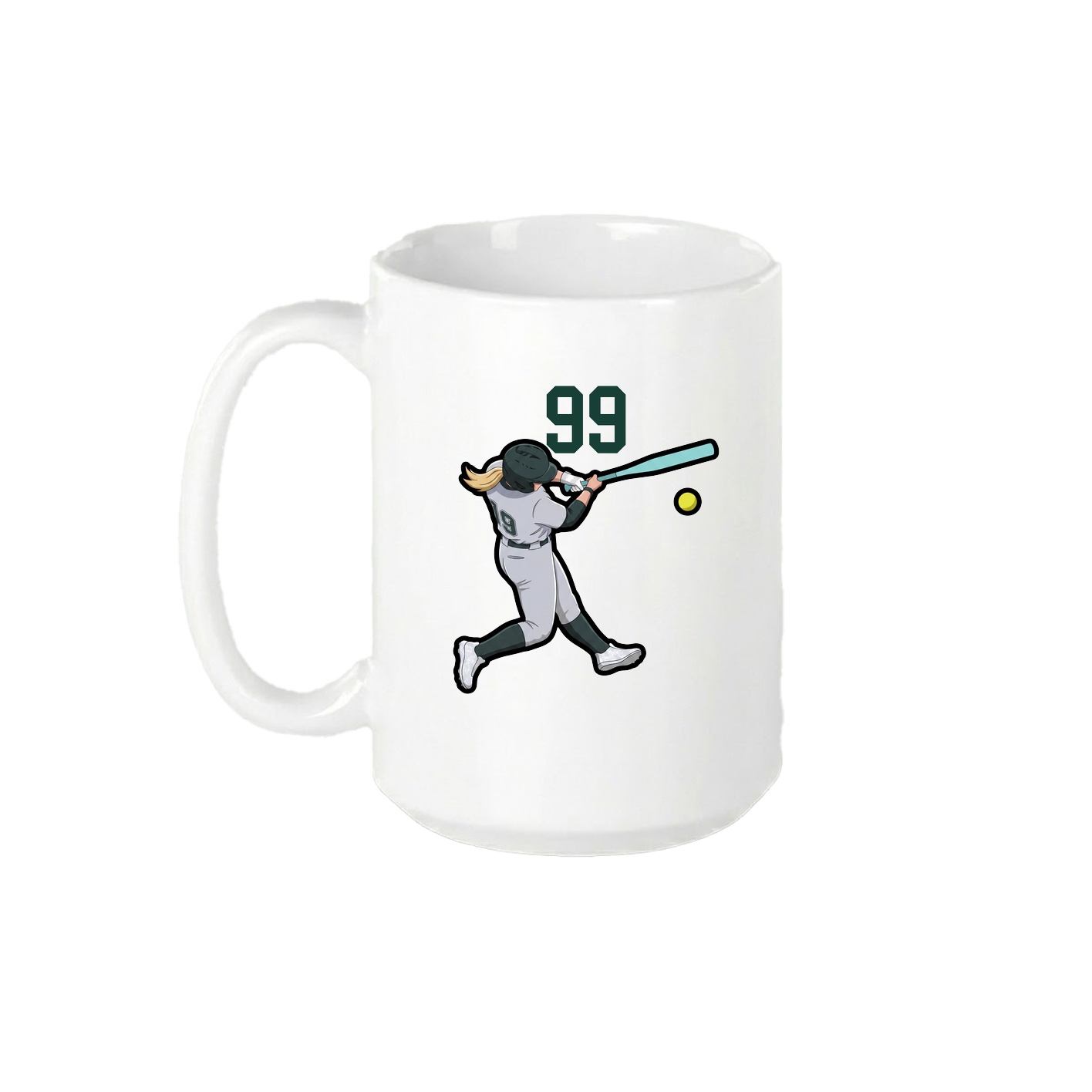 15oz Coffee Mug — Number Top in White