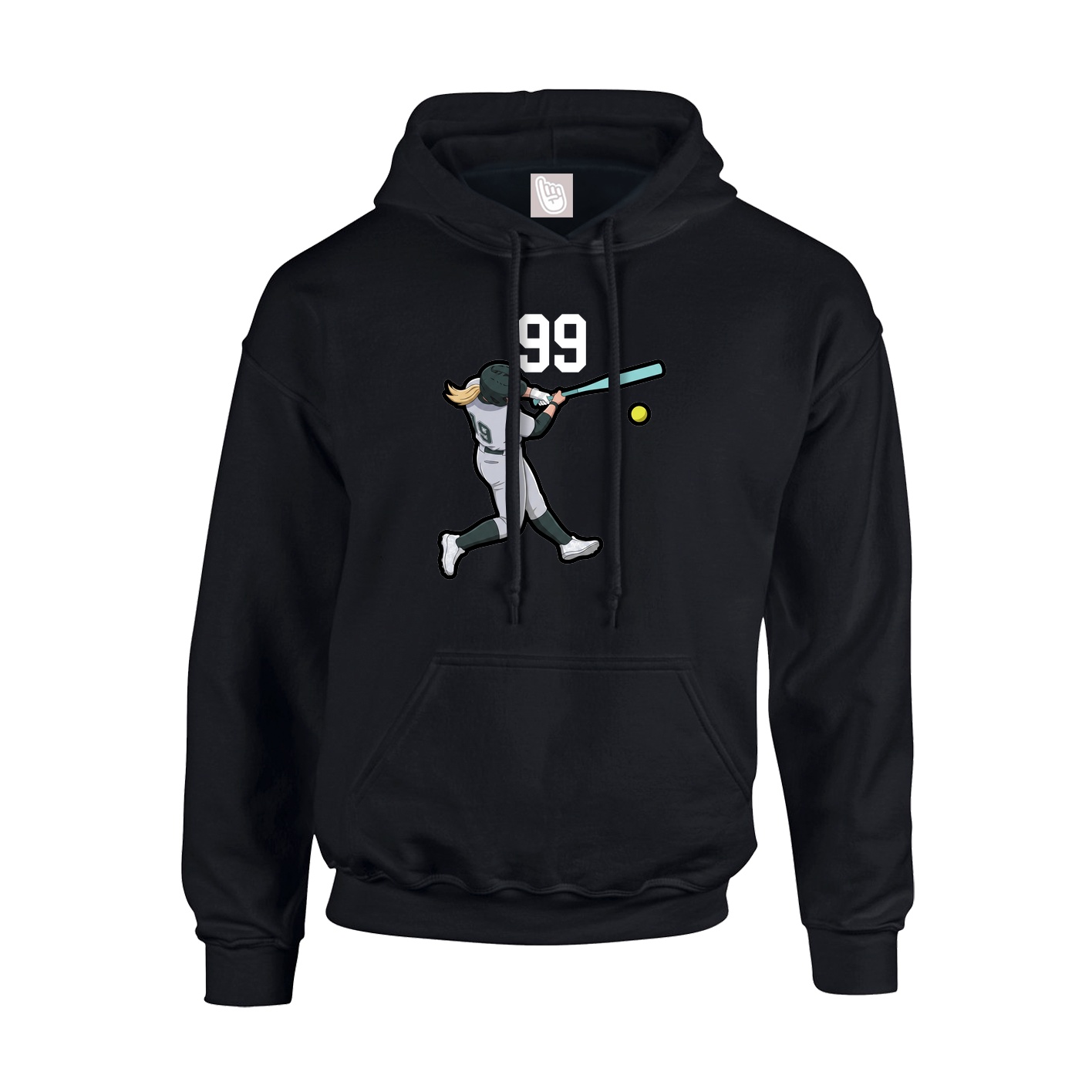 Youth Hoodie — Number Top in Black
