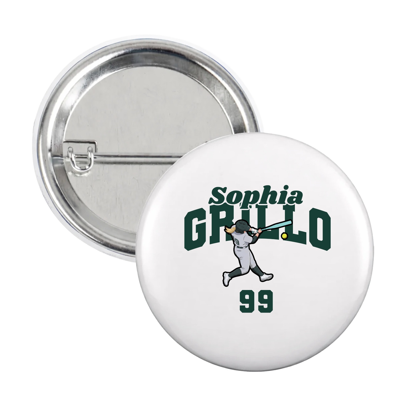 Game Day Button — Signature Arch in White