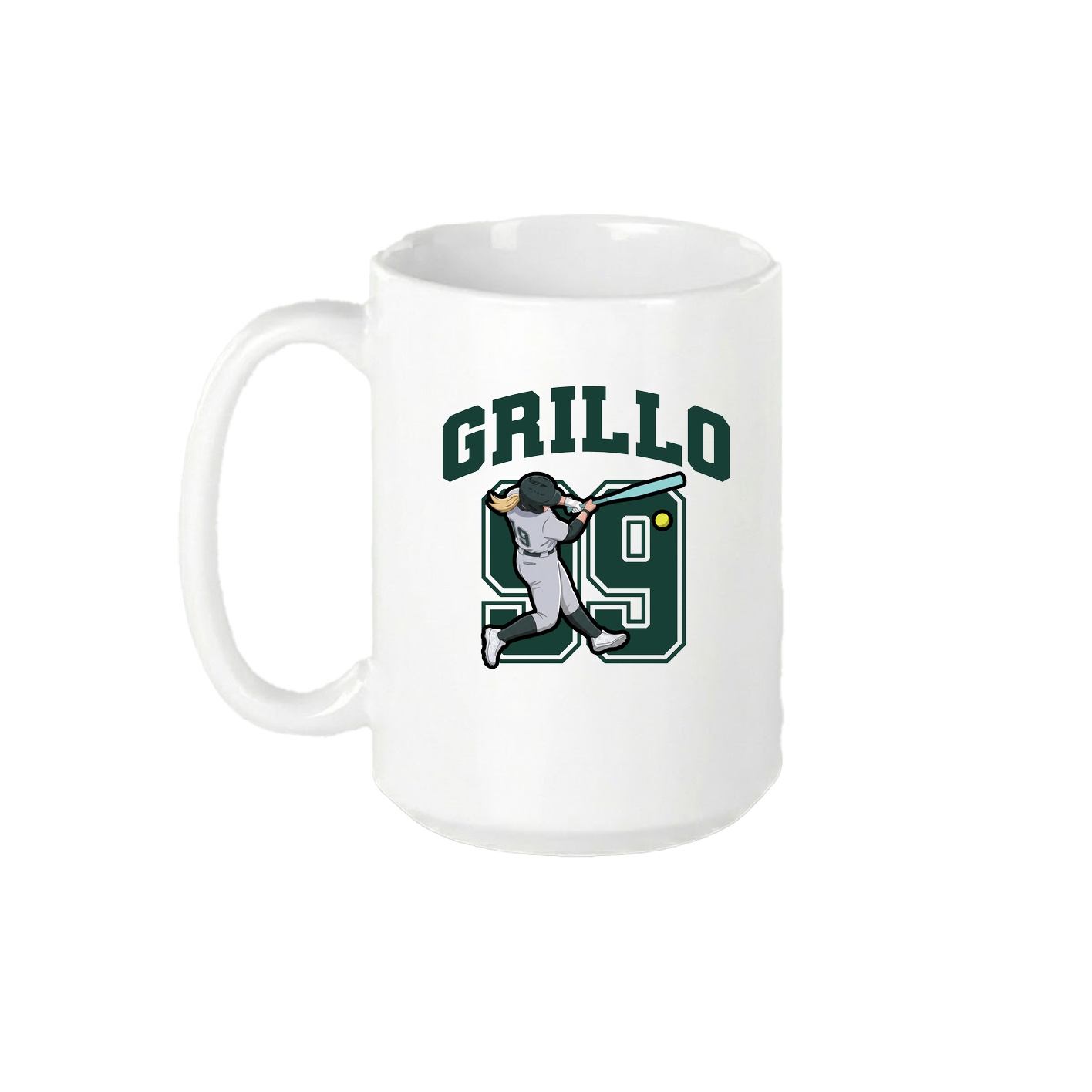 15oz Coffee Mug — Number in White