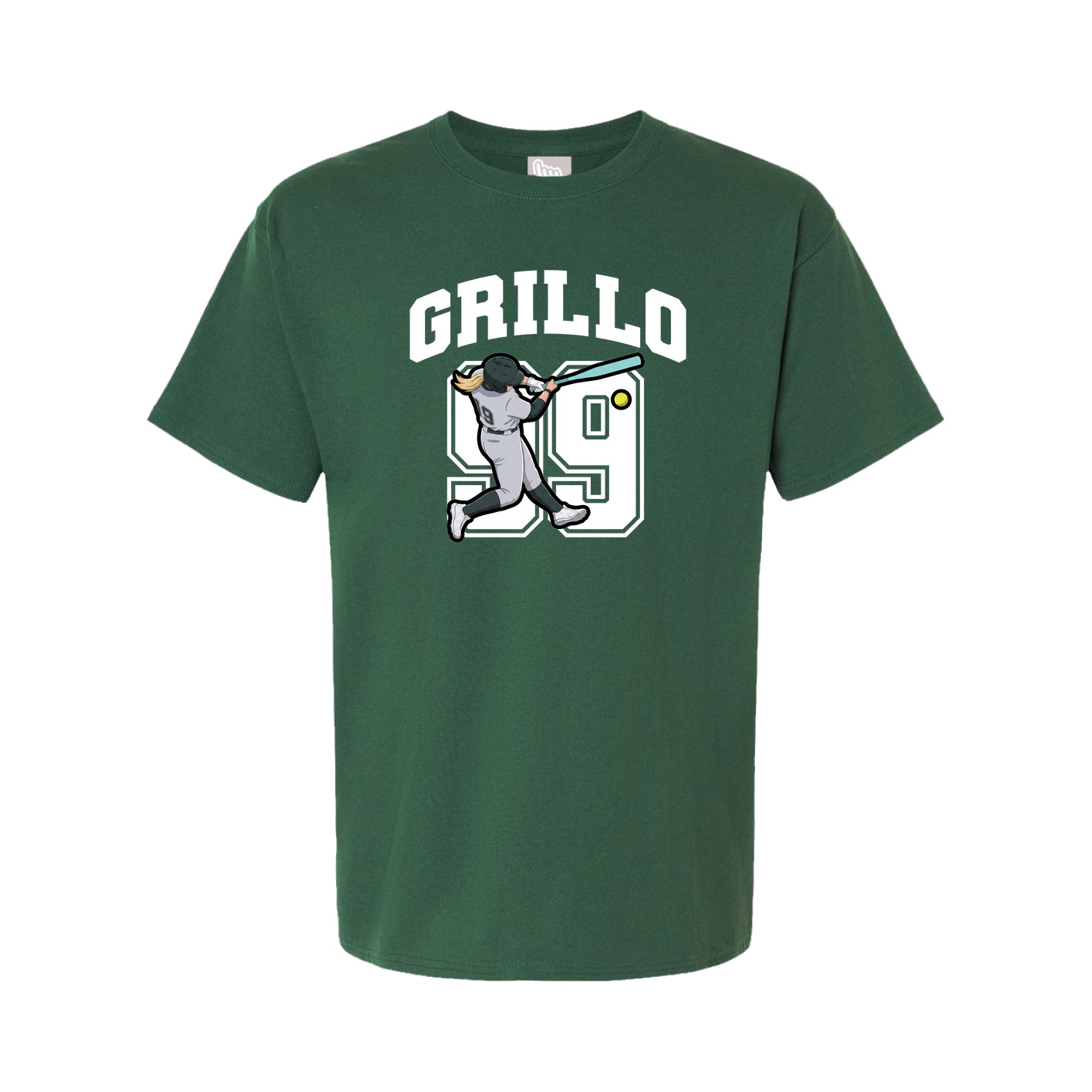 Youth Tee — Number in Green