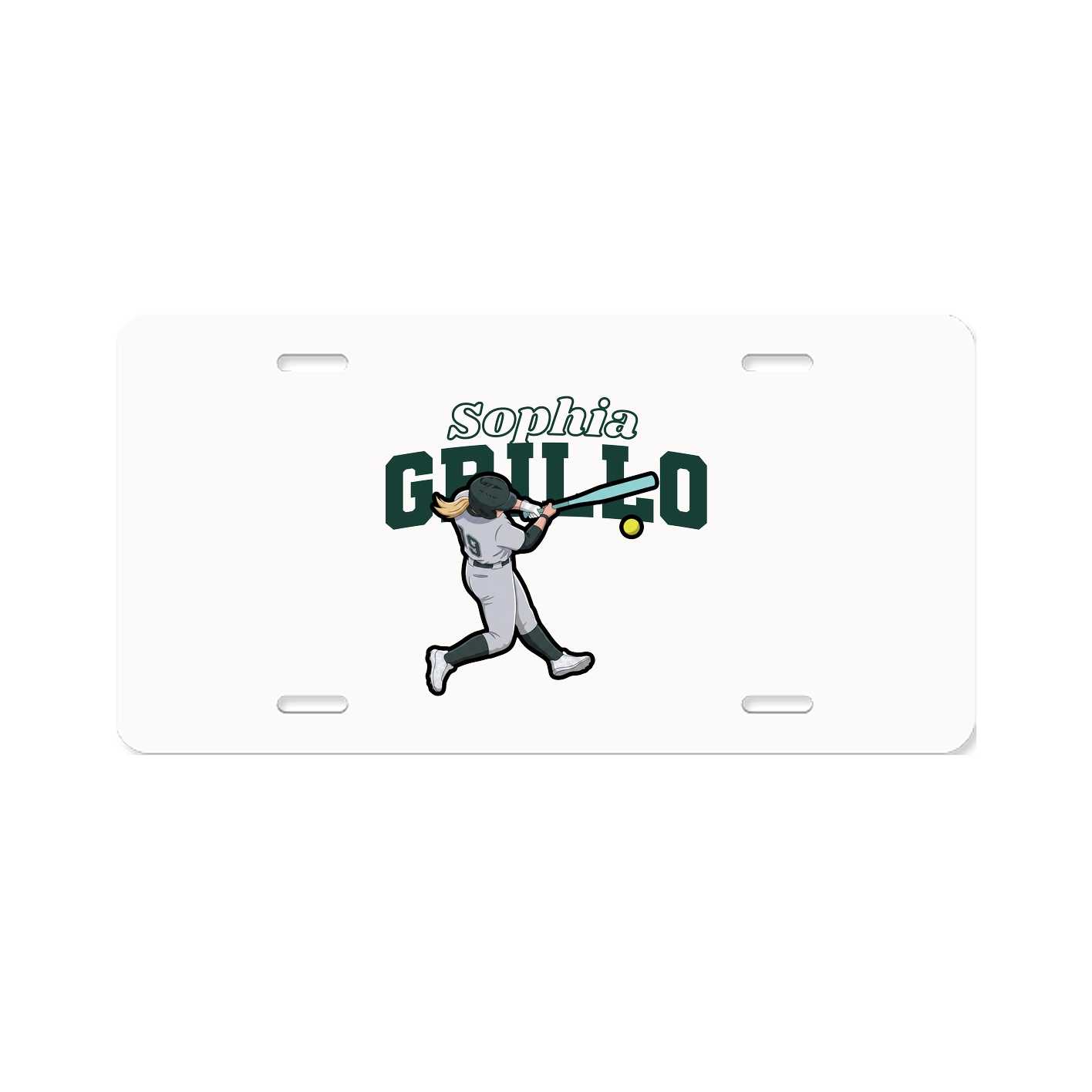 License Plate — Name Arch in Classic