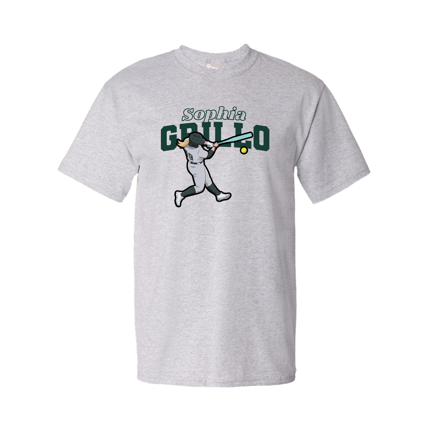 Youth Tee — Name Arch in Grey