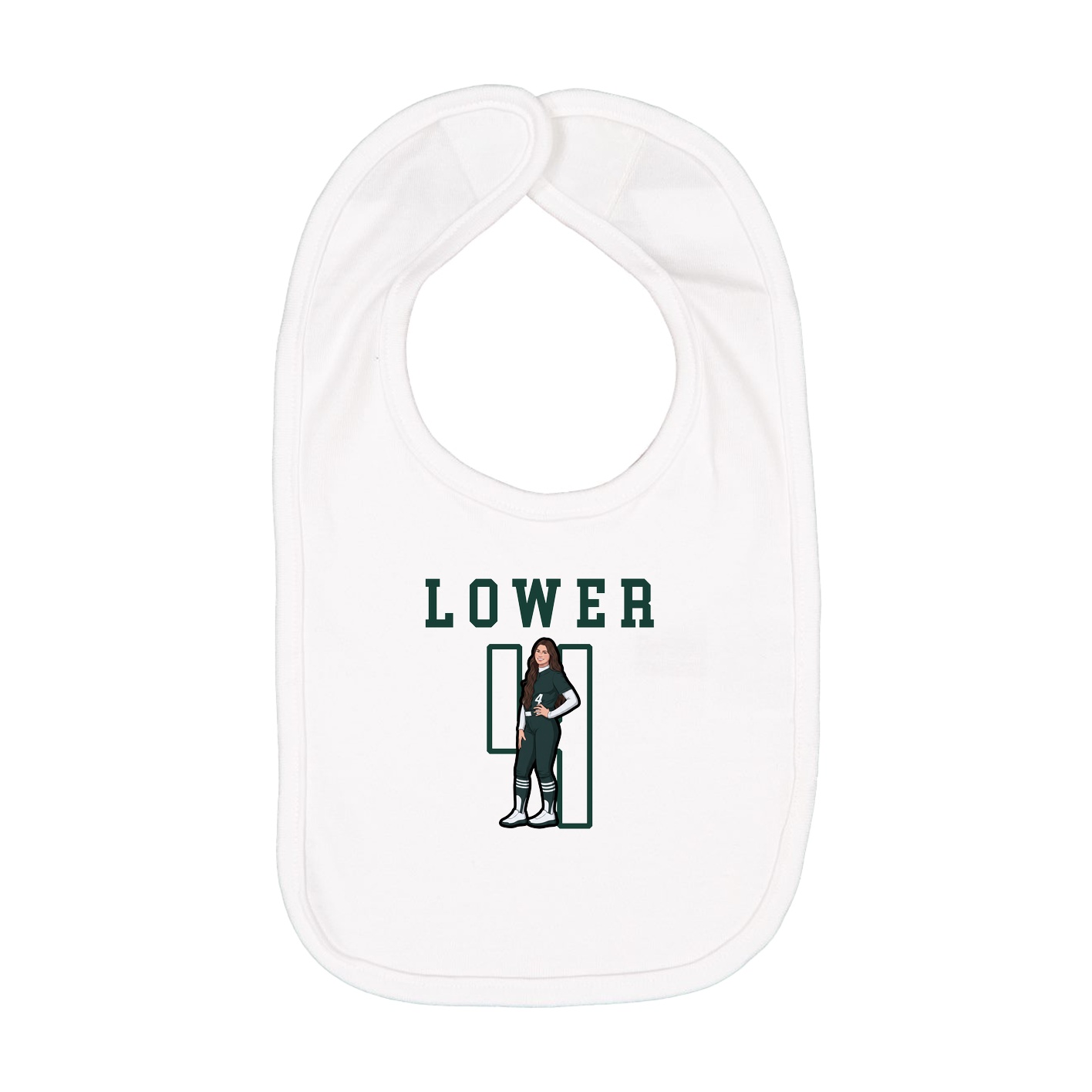 Infant Bib — Shirsey in White