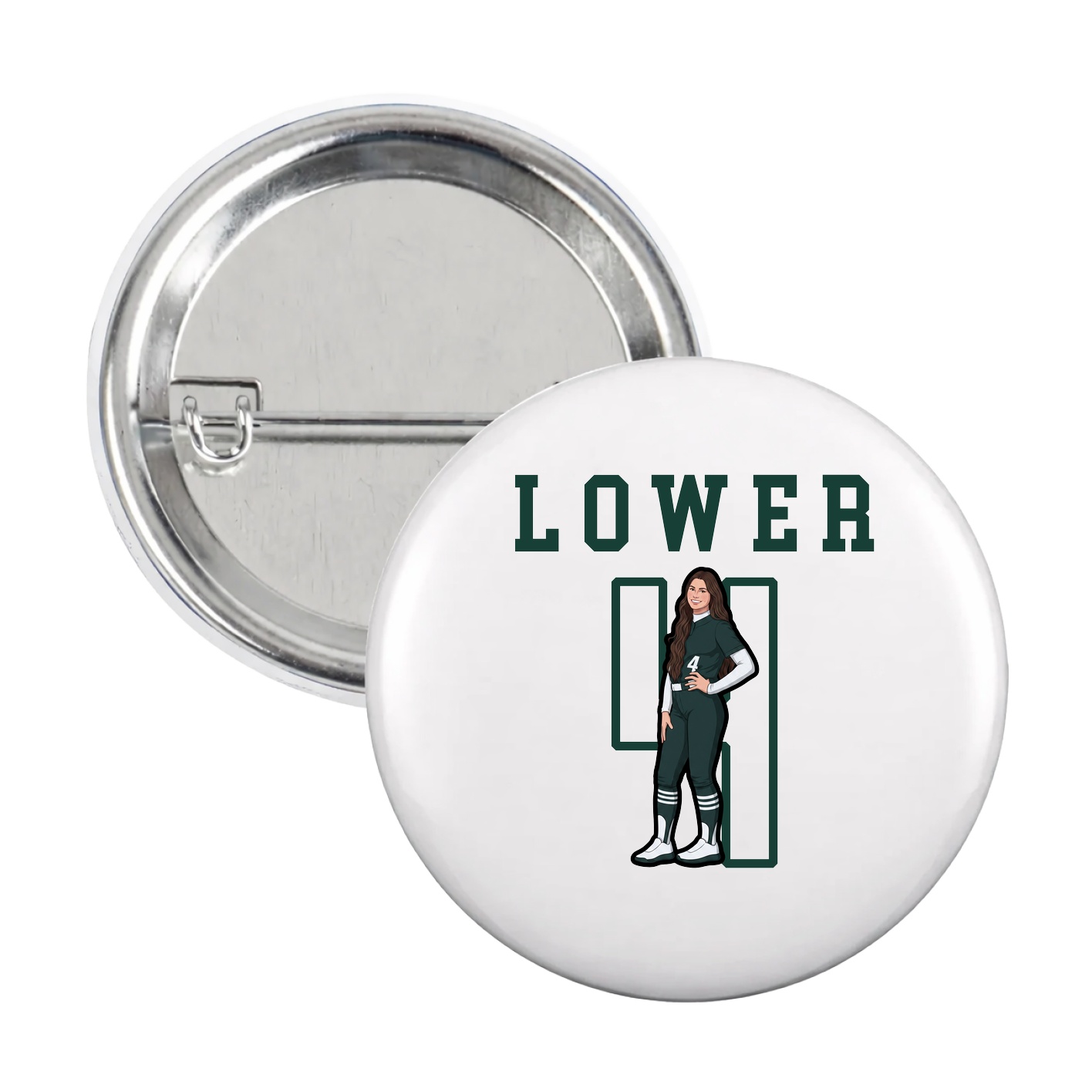 Game Day Button — Shirsey in White