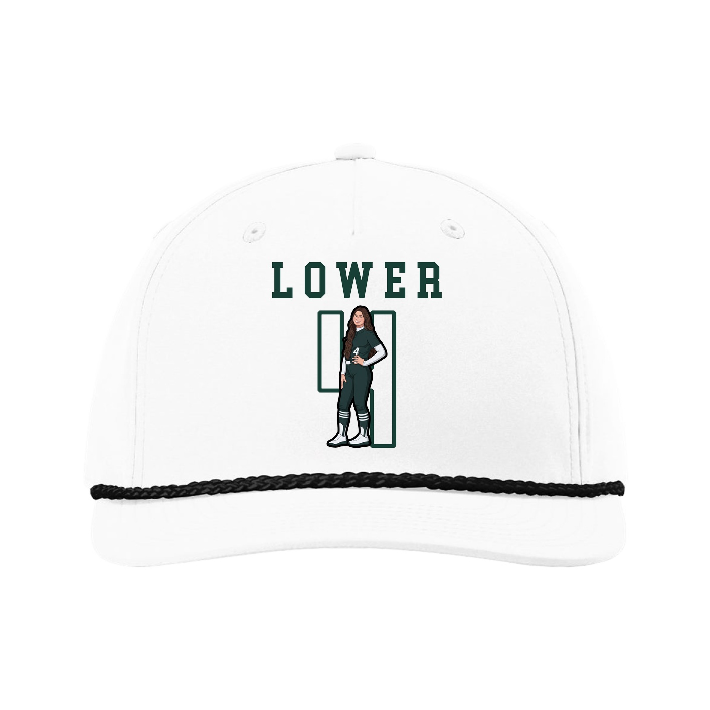 Five-Panel Classic Rope Cap — Shirsey in White
