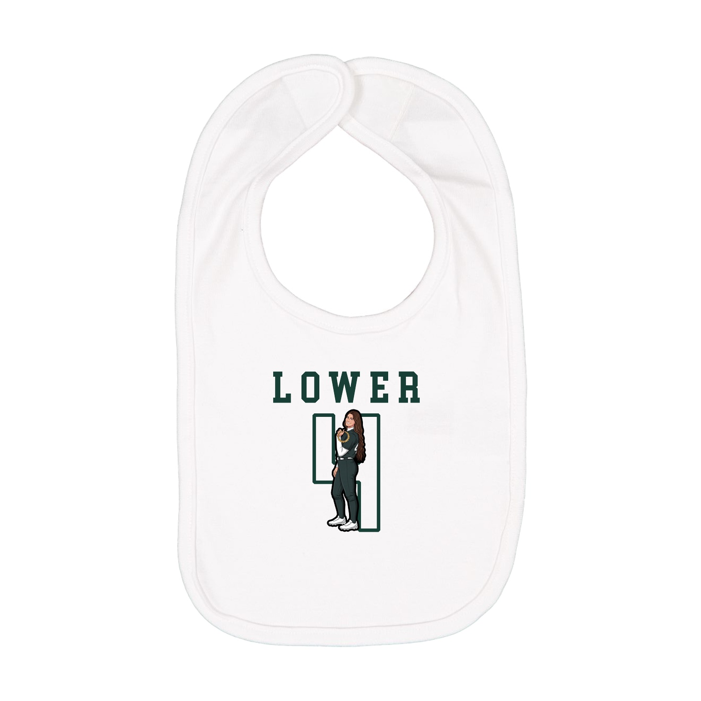Infant Bib — Shirsey in White