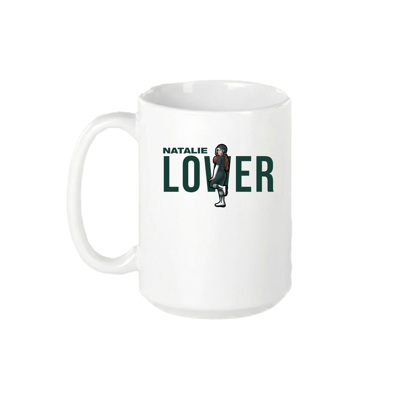 15oz Coffee Mug — Player Name in White