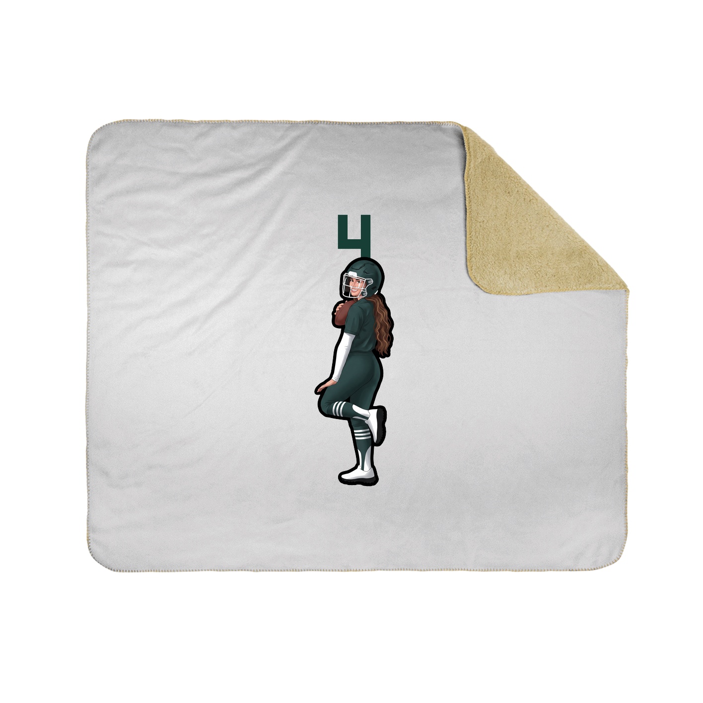 Throw Blanket — Number Top in White