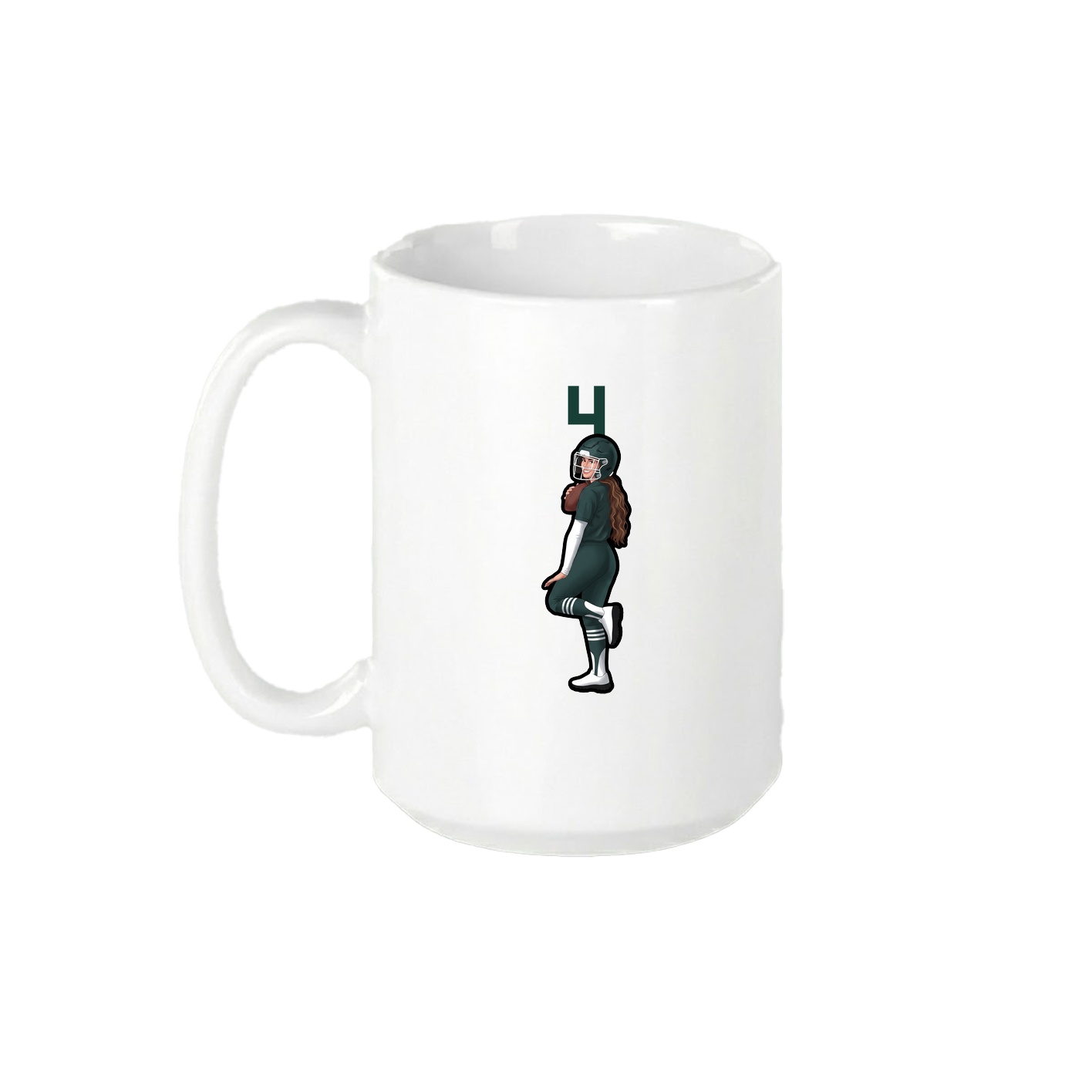 15oz Coffee Mug — Number Top in White
