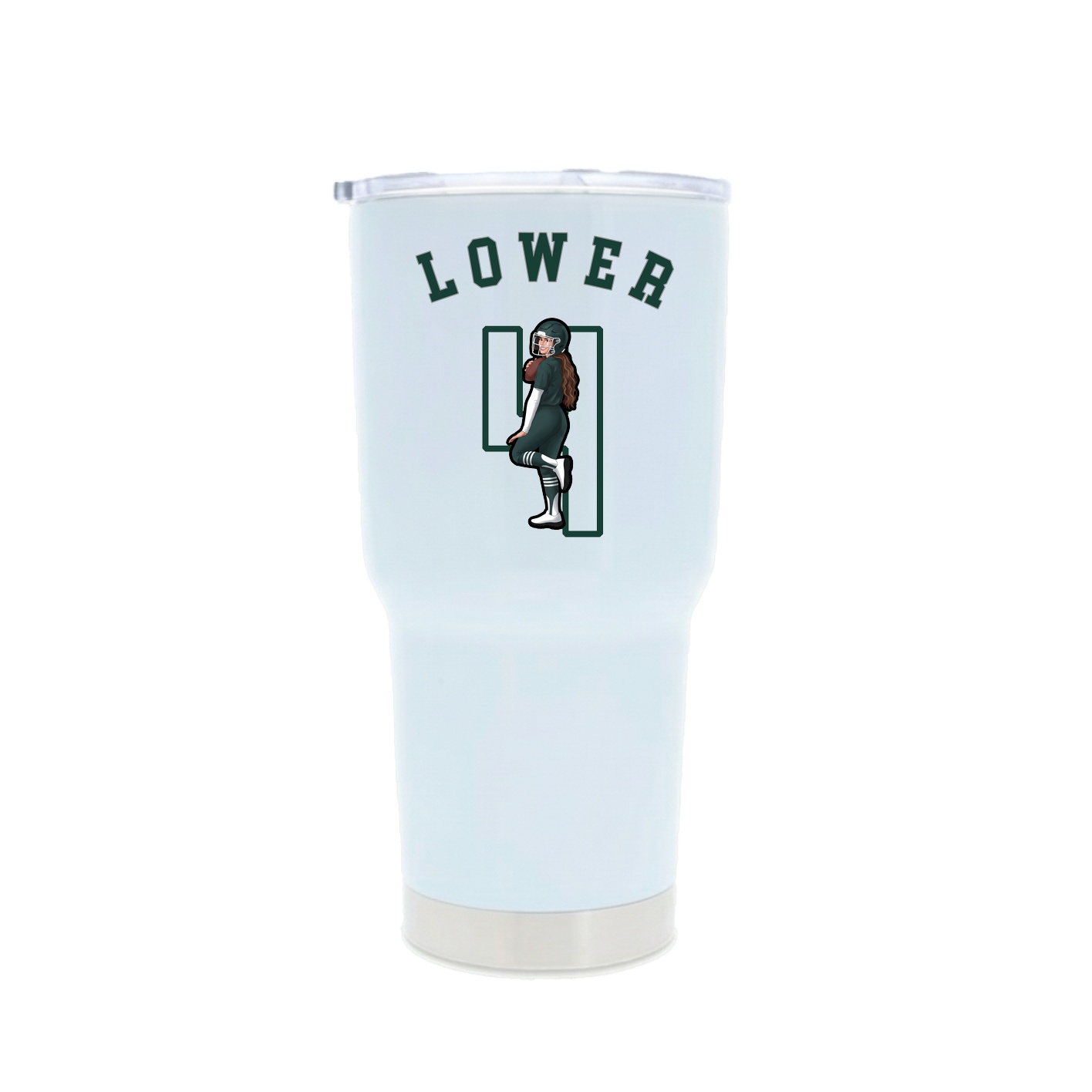 30oz Stainless Steel Tumbler — Shirsey Arch in White