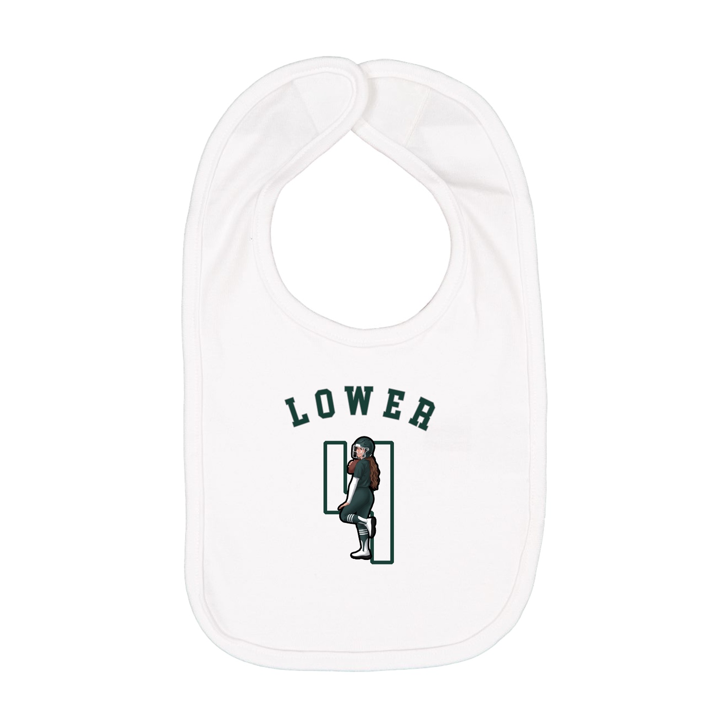 Infant Bib — Shirsey Arch in White