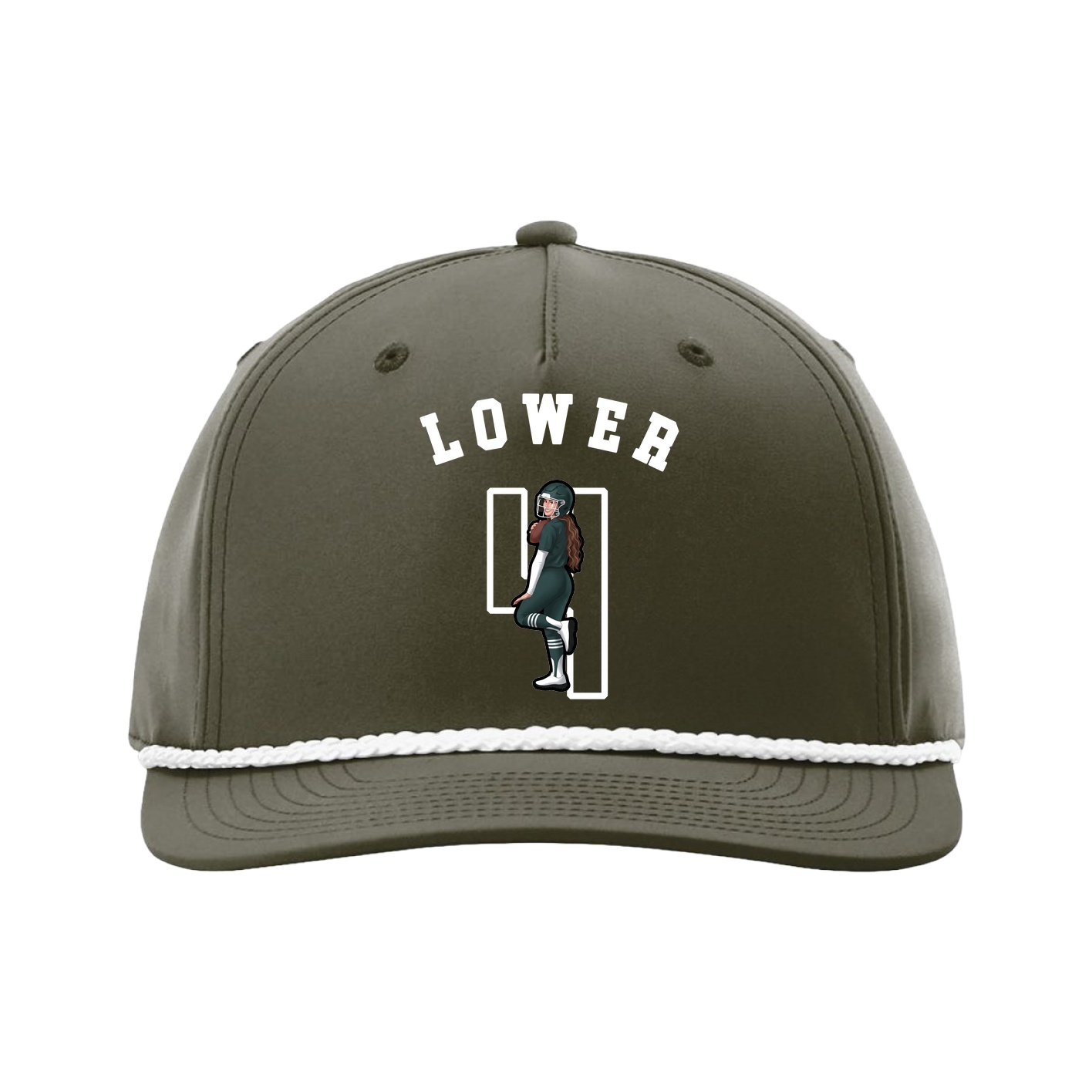 Five-Panel Classic Rope Cap — Shirsey Arch in Green