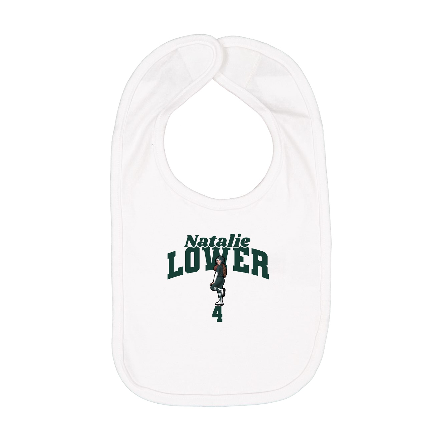 Infant Bib — Signature Arch in White