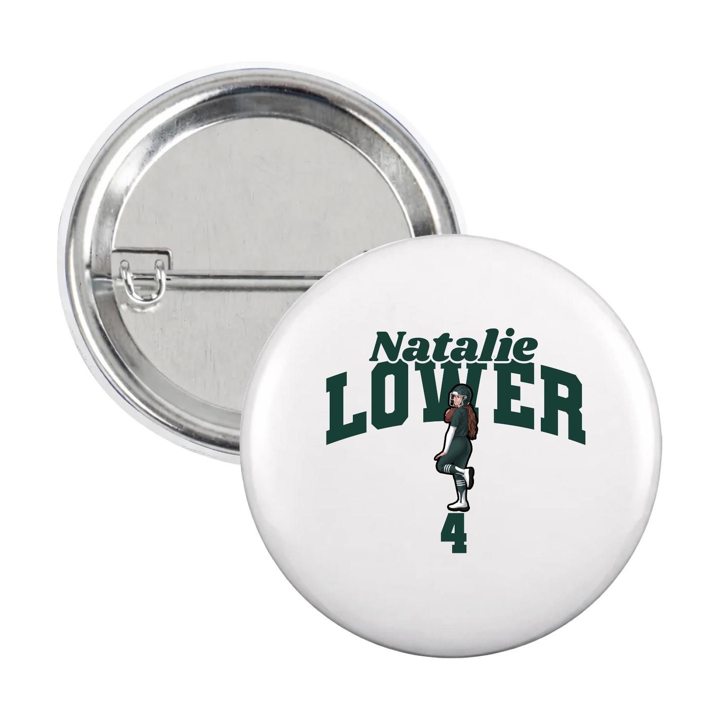 Game Day Button — Signature Arch in White