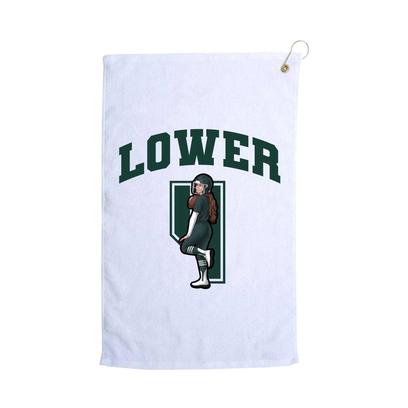 Golf Towel — Number in White