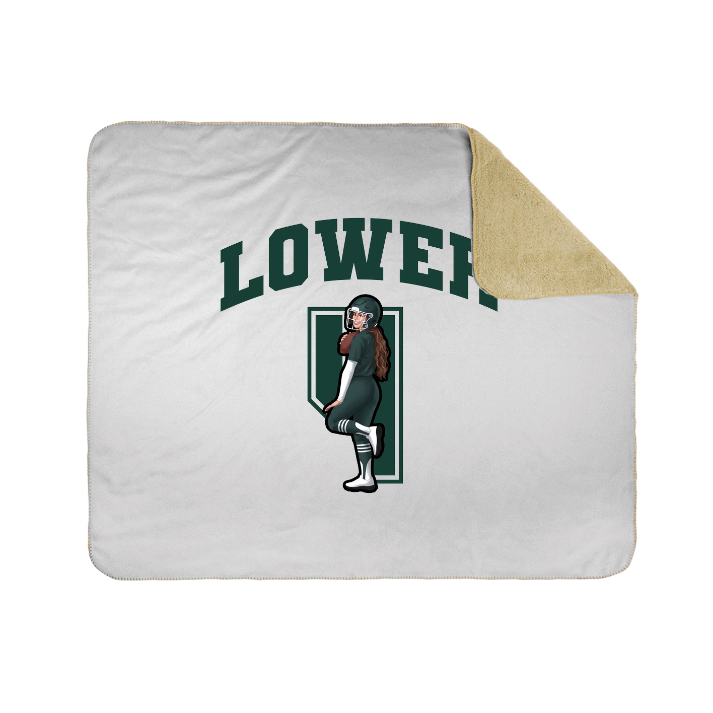 Throw Blanket — Number in White