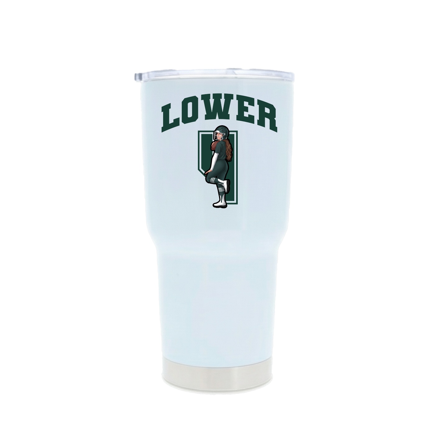 30oz Stainless Steel Tumbler — Number in White