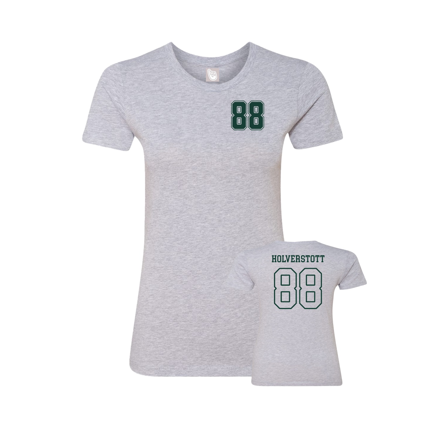 Womens Tee — Chest Back in Grey