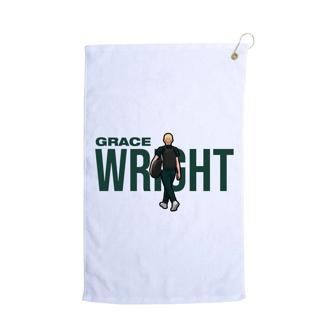 Golf Towel — Player Name in White