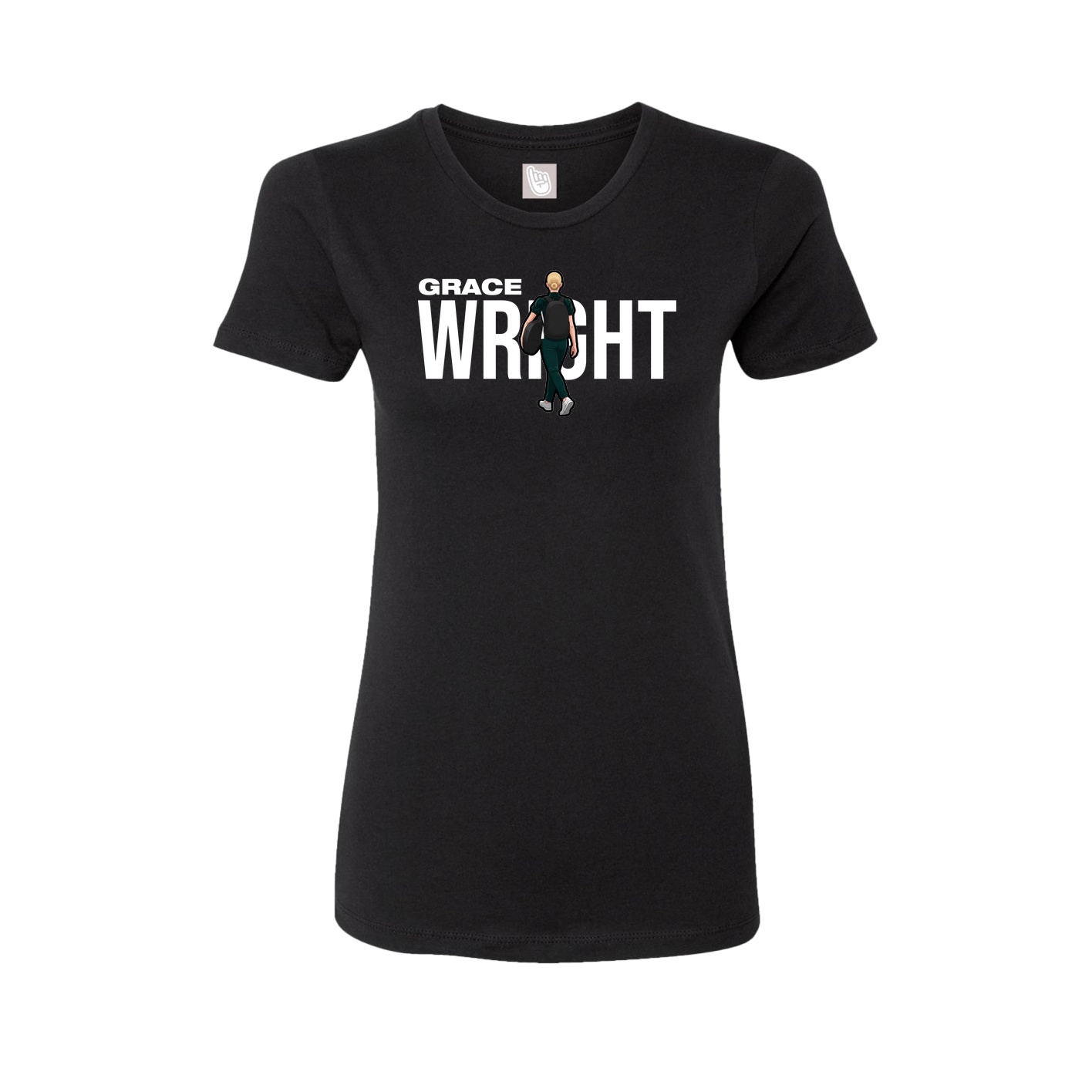 Fitted Women's Tee — Player Name in Black