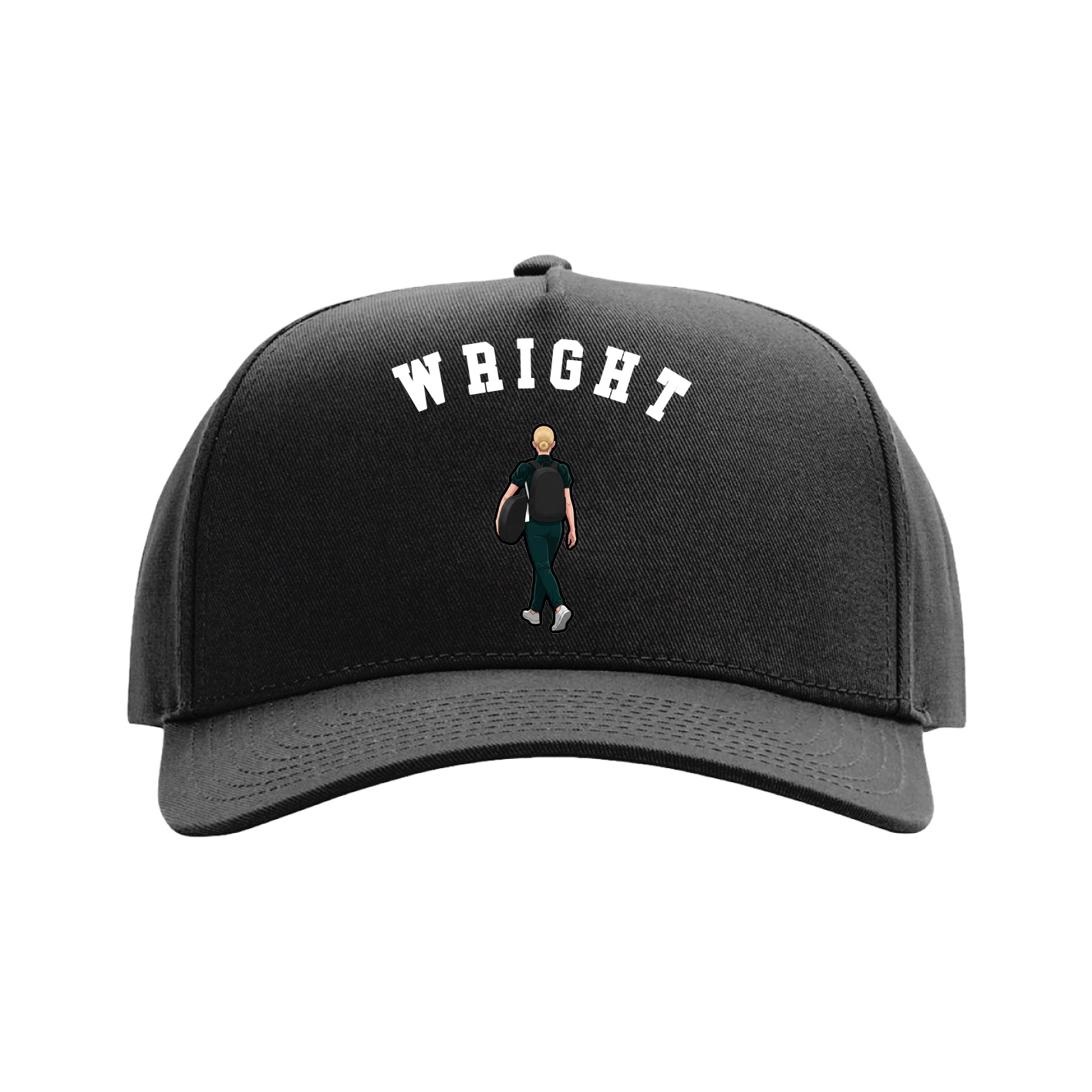 Full Fabric Five-Panel Champ Cap — Shirsey Arch in Black