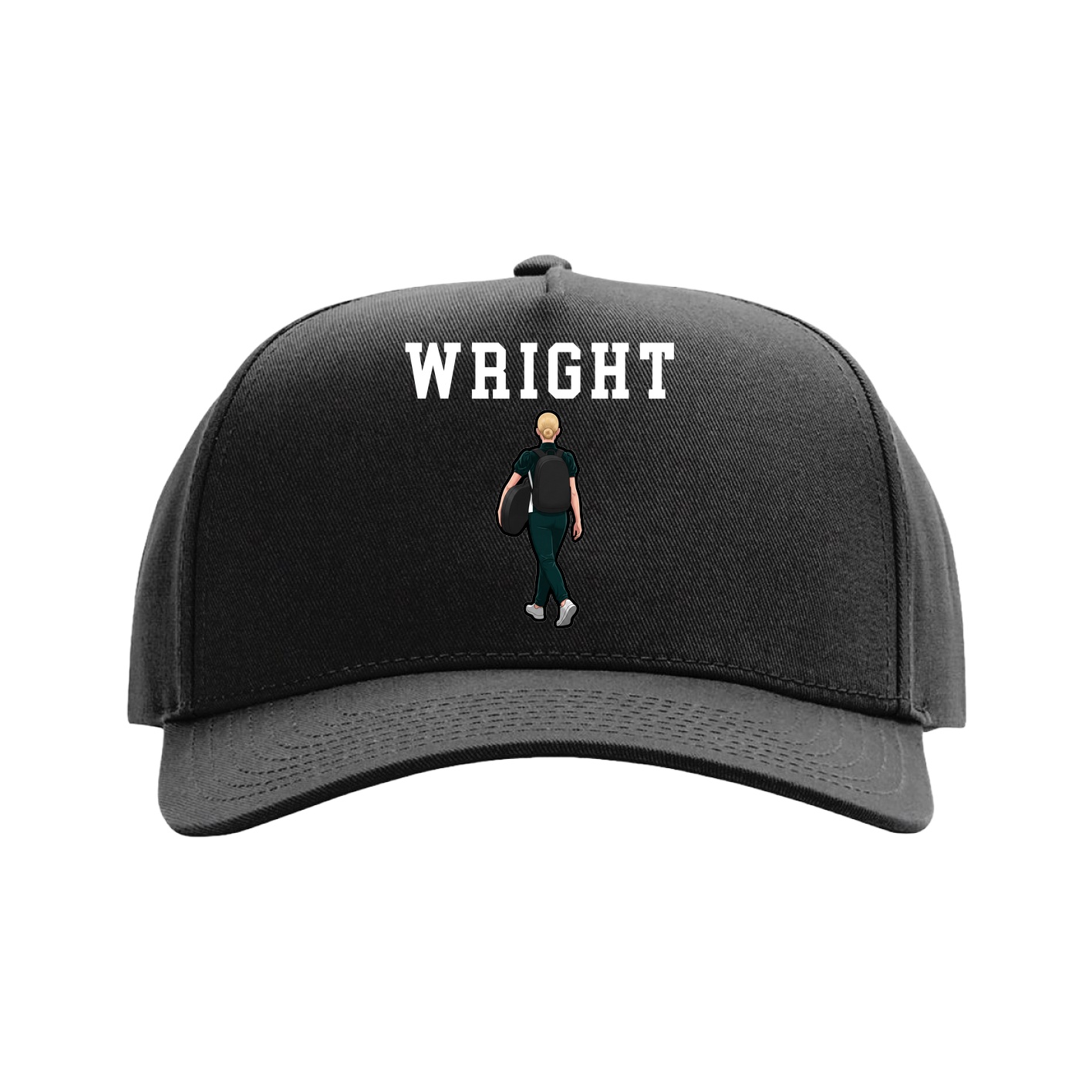 Full Fabric Five-Panel Champ Cap — Shirsey in Black