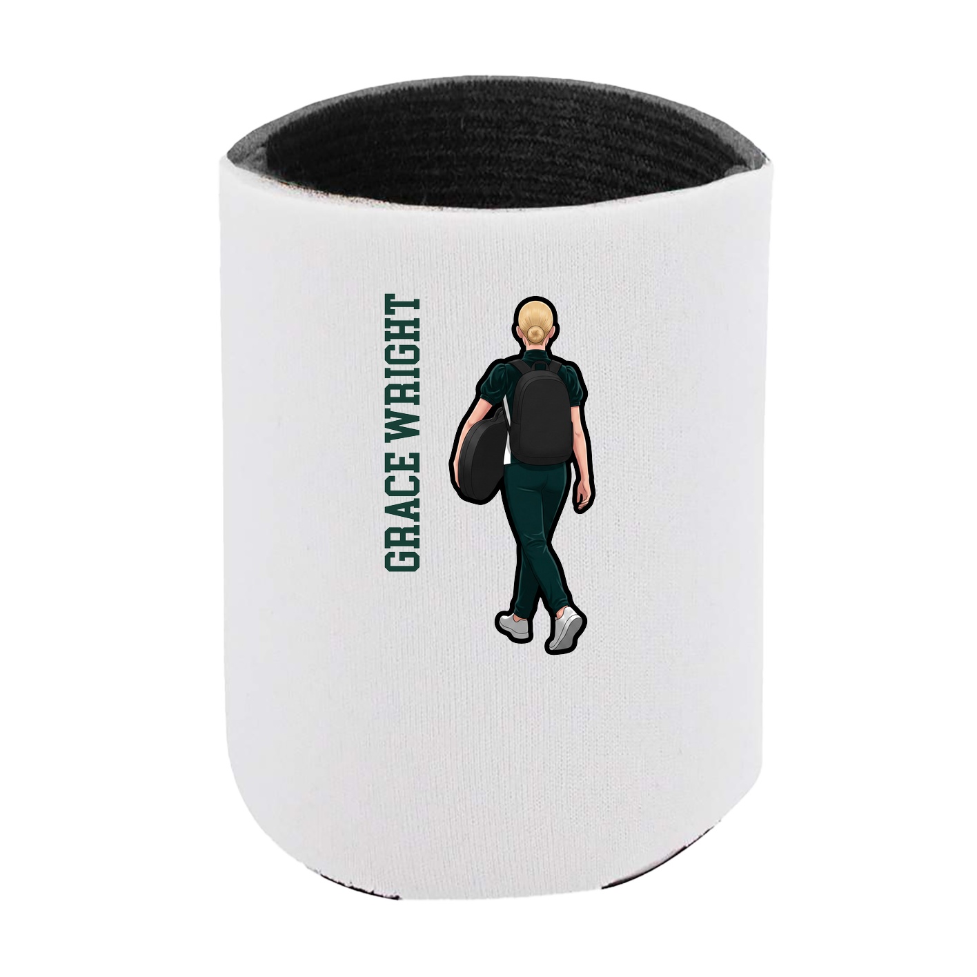Can Holder — Name Vertical in White