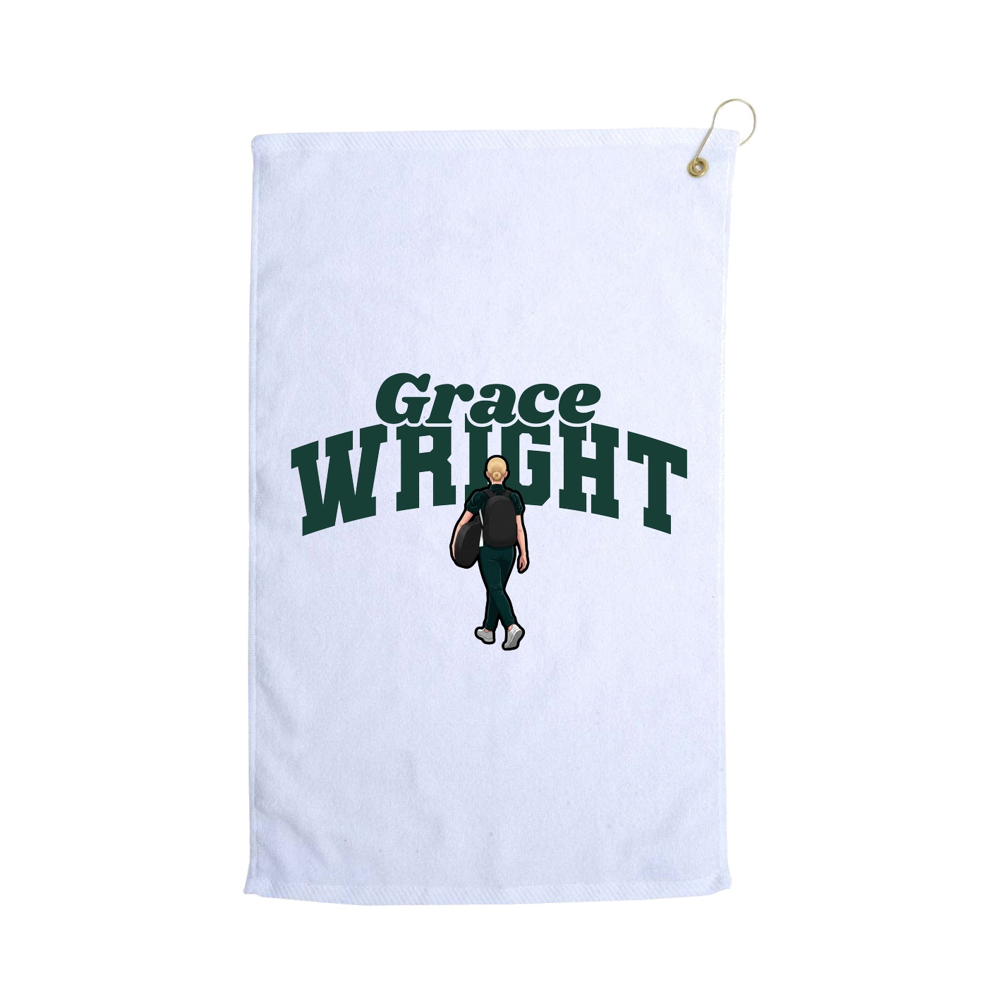 Golf Towel — Signature Arch in White