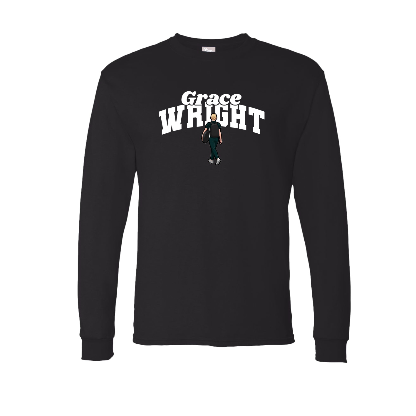 Long Sleeve Tee — Signature Arch in Black