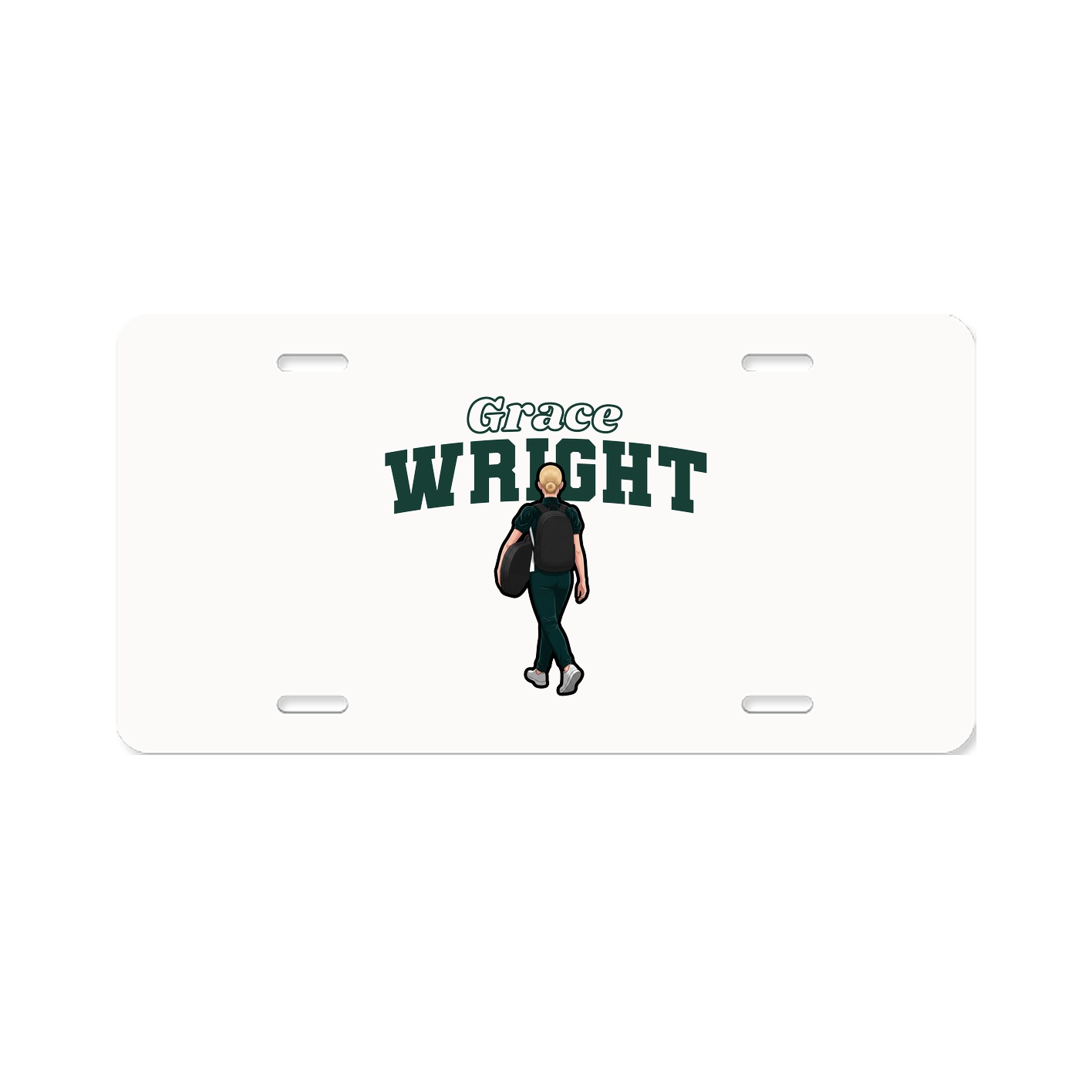 License Plate — Name Arch in Classic