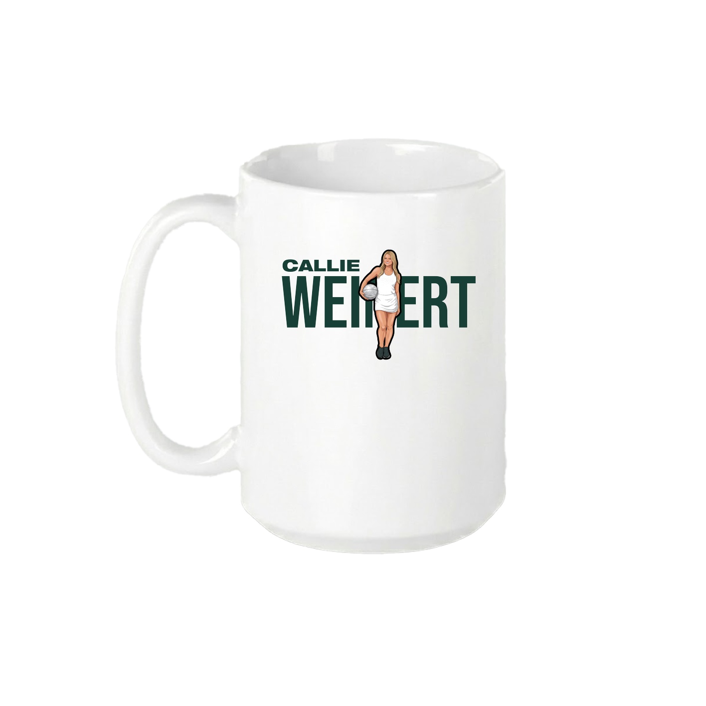 15oz Coffee Mug — Player Name in White