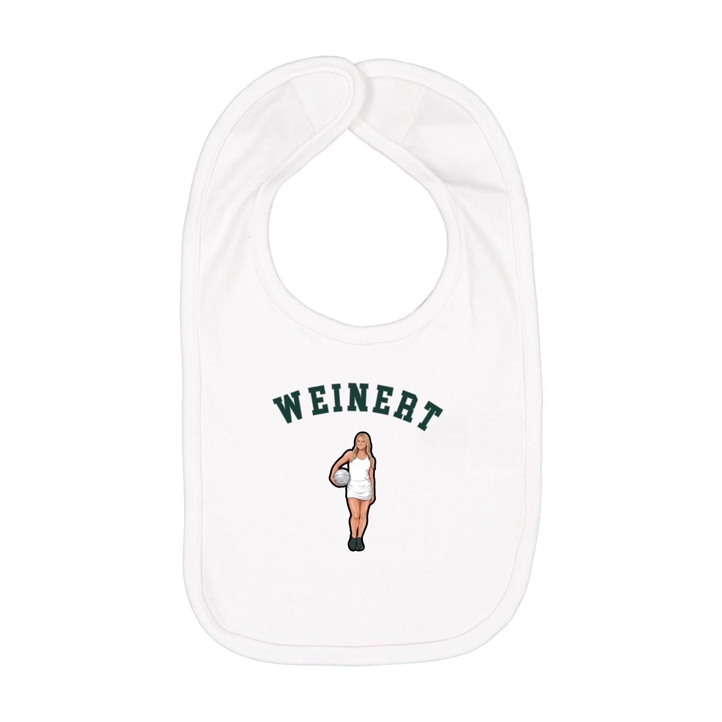 Infant Bib — Shirsey Arch in White