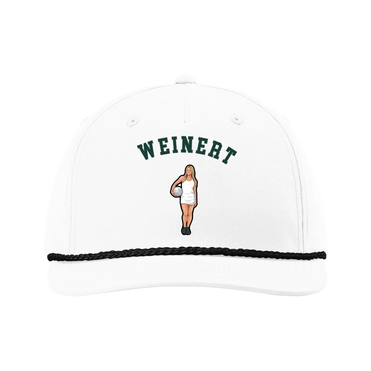 Five-Panel Classic Rope Cap — Shirsey Arch in White