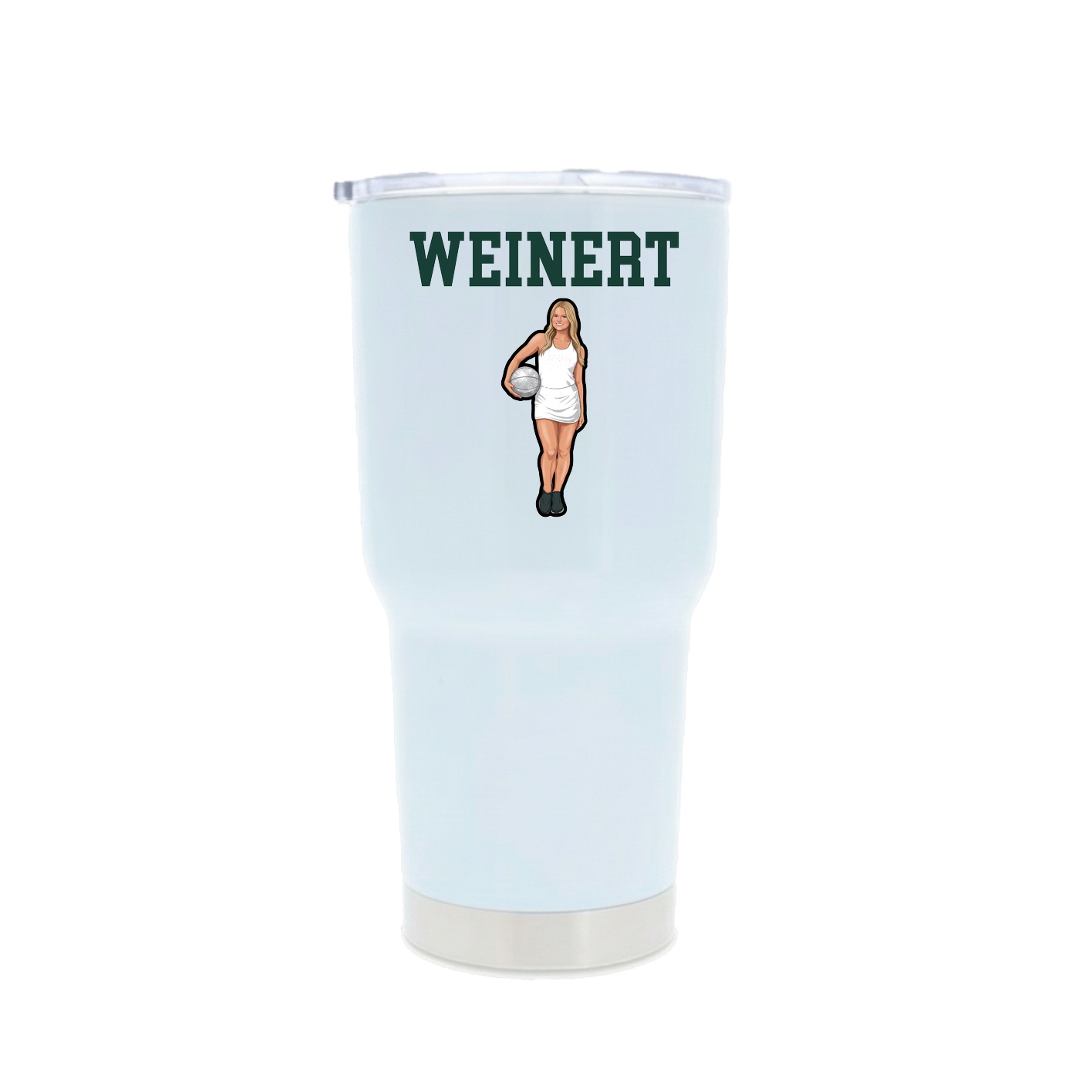 30oz Stainless Steel Tumbler — Shirsey in White
