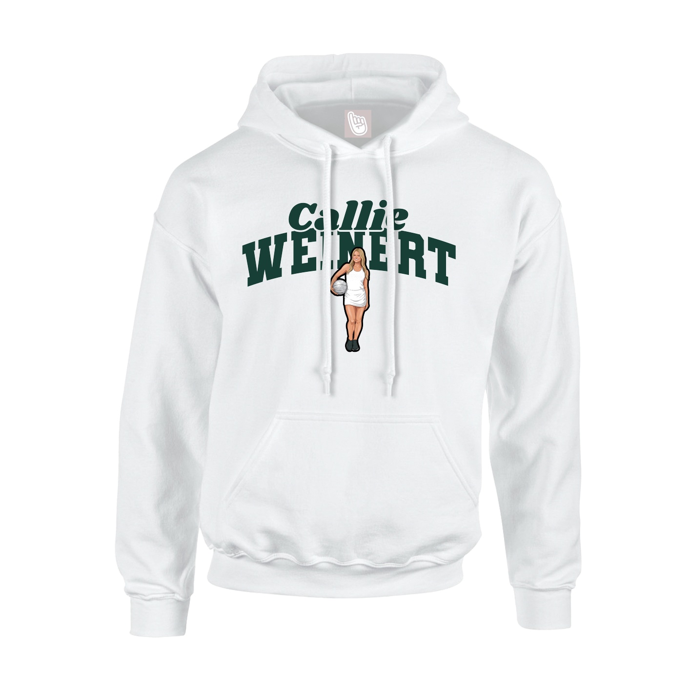 Hoodie — Signature Arch in White