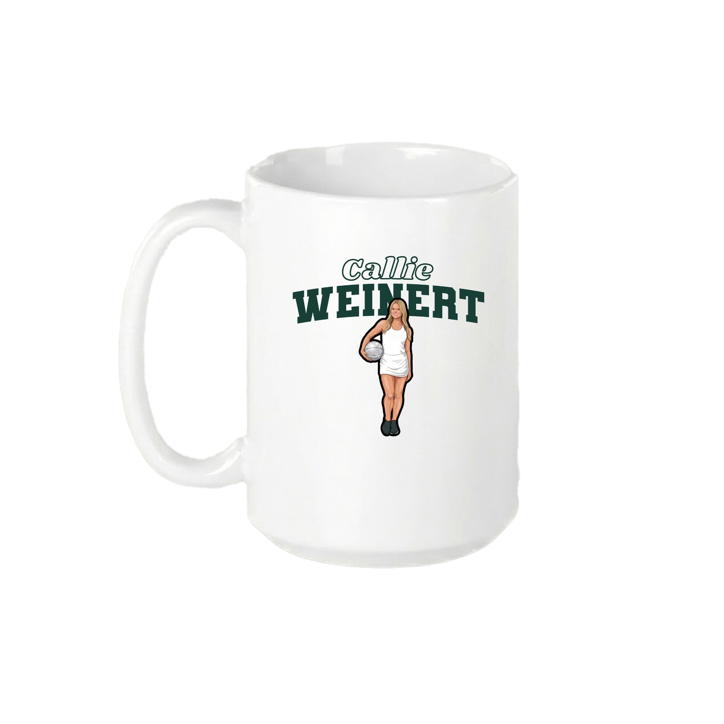 15oz Coffee Mug — Name Arch in White