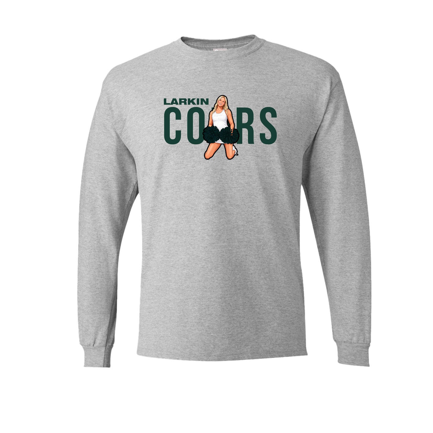 Long Sleeve Tee — Player Name in Grey