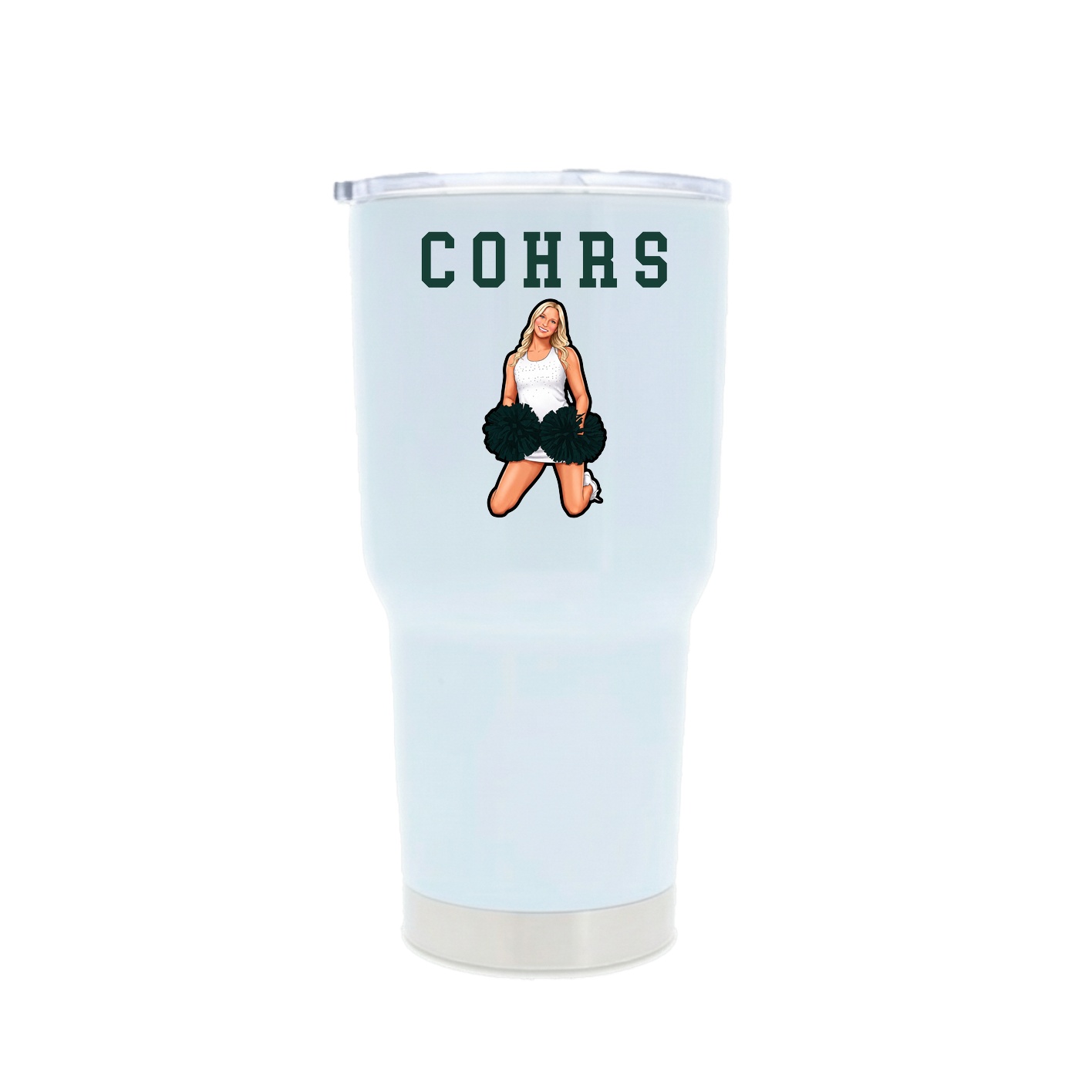 30oz Stainless Steel Tumbler — Shirsey in White