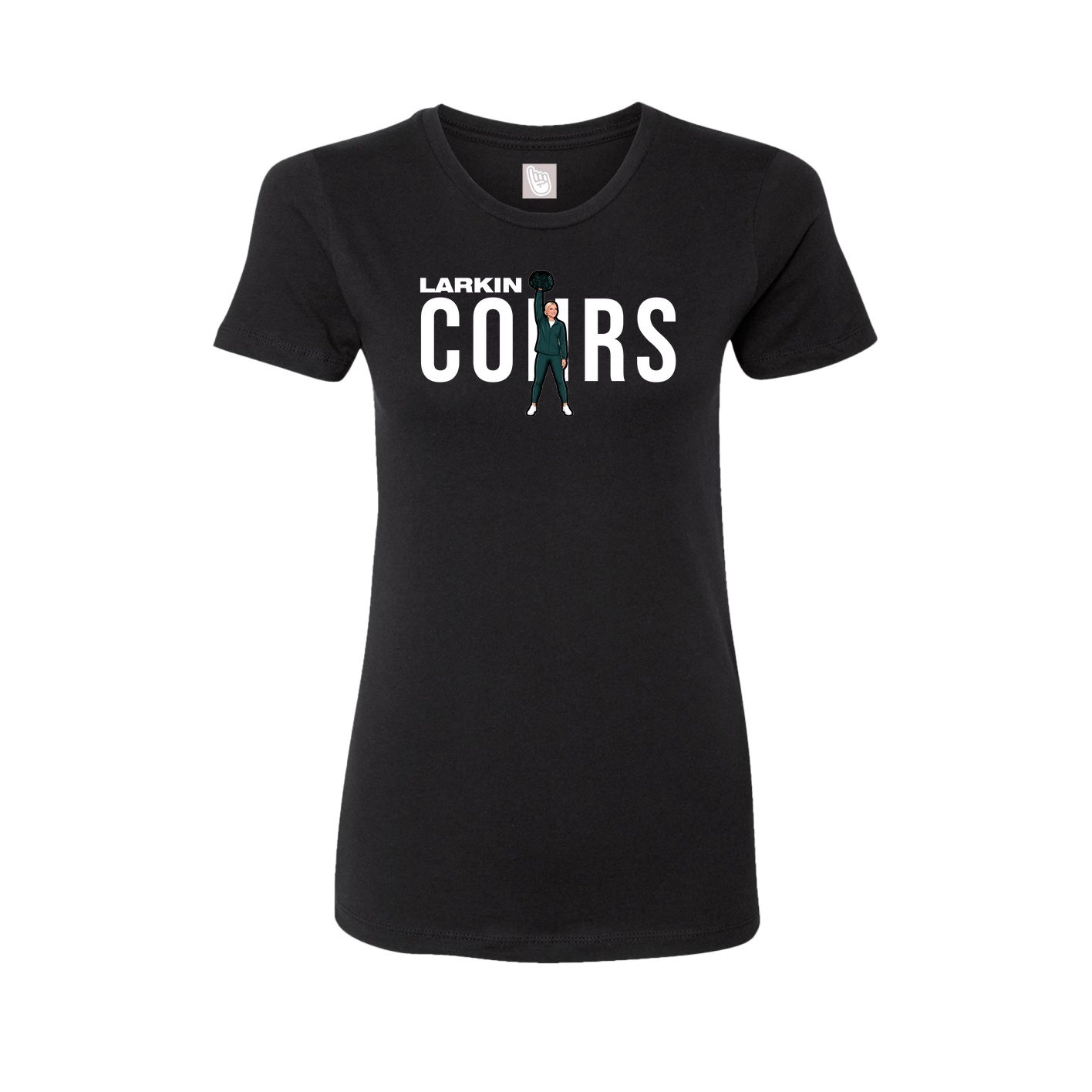 Fitted Women's Tee — Player Name in Black