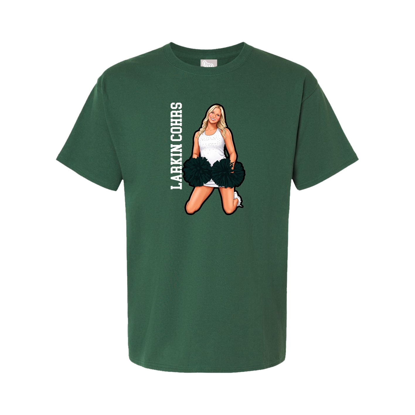 Tee — Name Vertical in Green