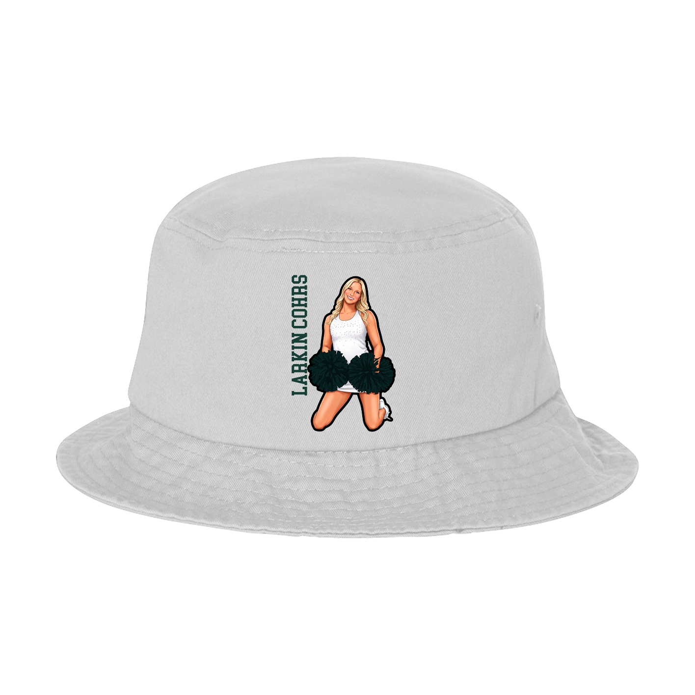 Bucket Cap — Name Vertical in White