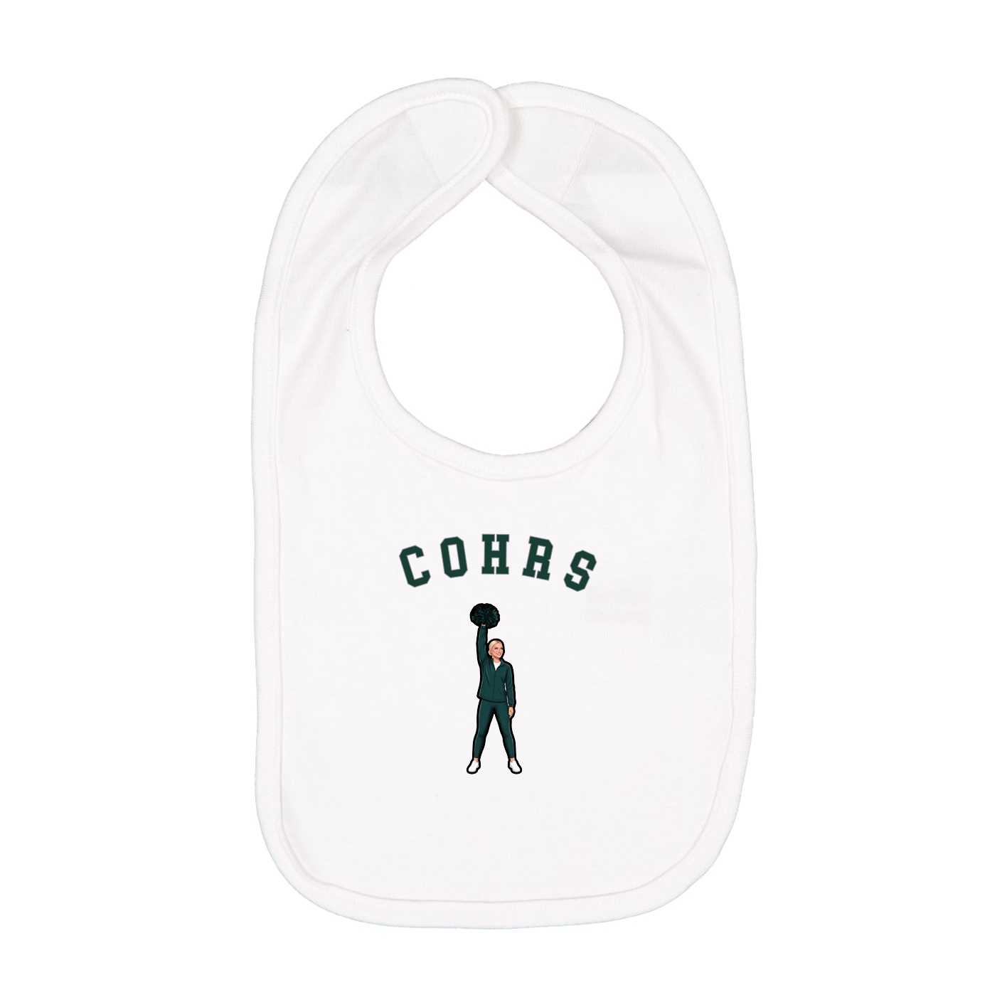 Infant Bib — Shirsey Arch in White