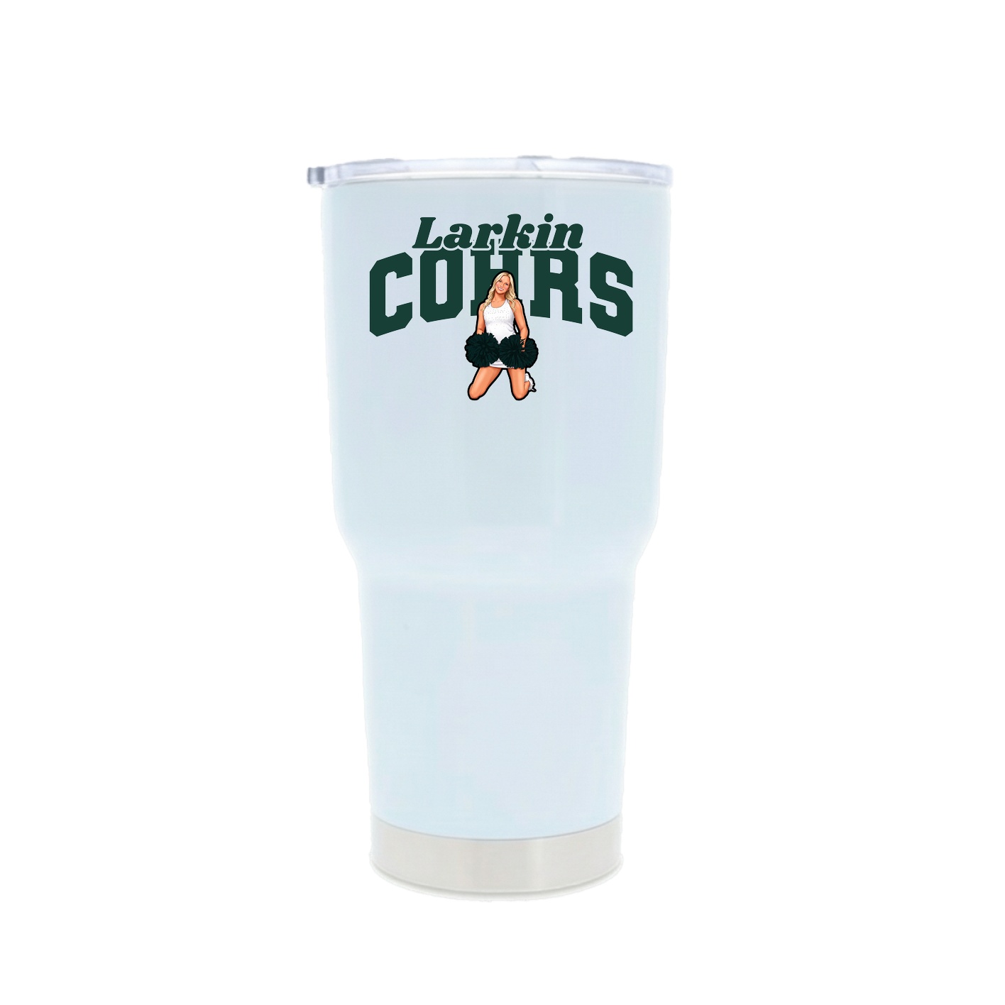 30oz Stainless Steel Tumbler — Signature Arch in White