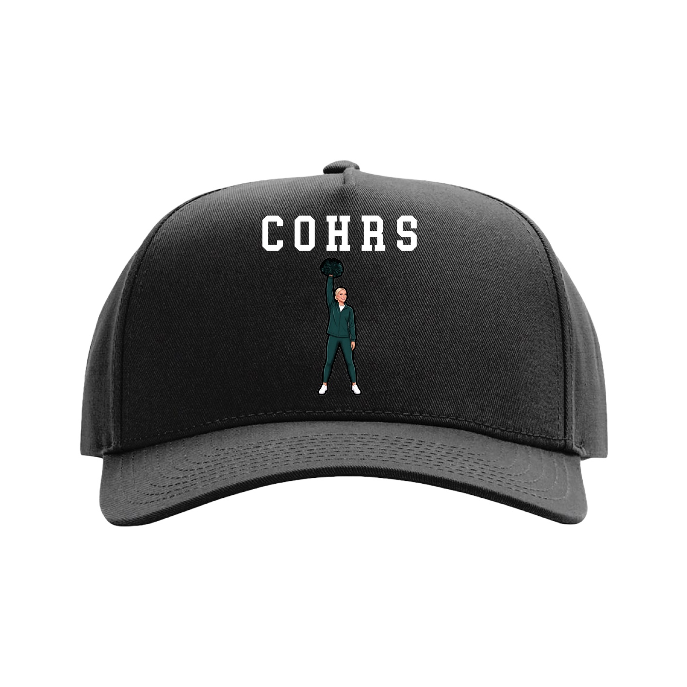 Full Fabric Five-Panel Champ Cap — Shirsey in Black
