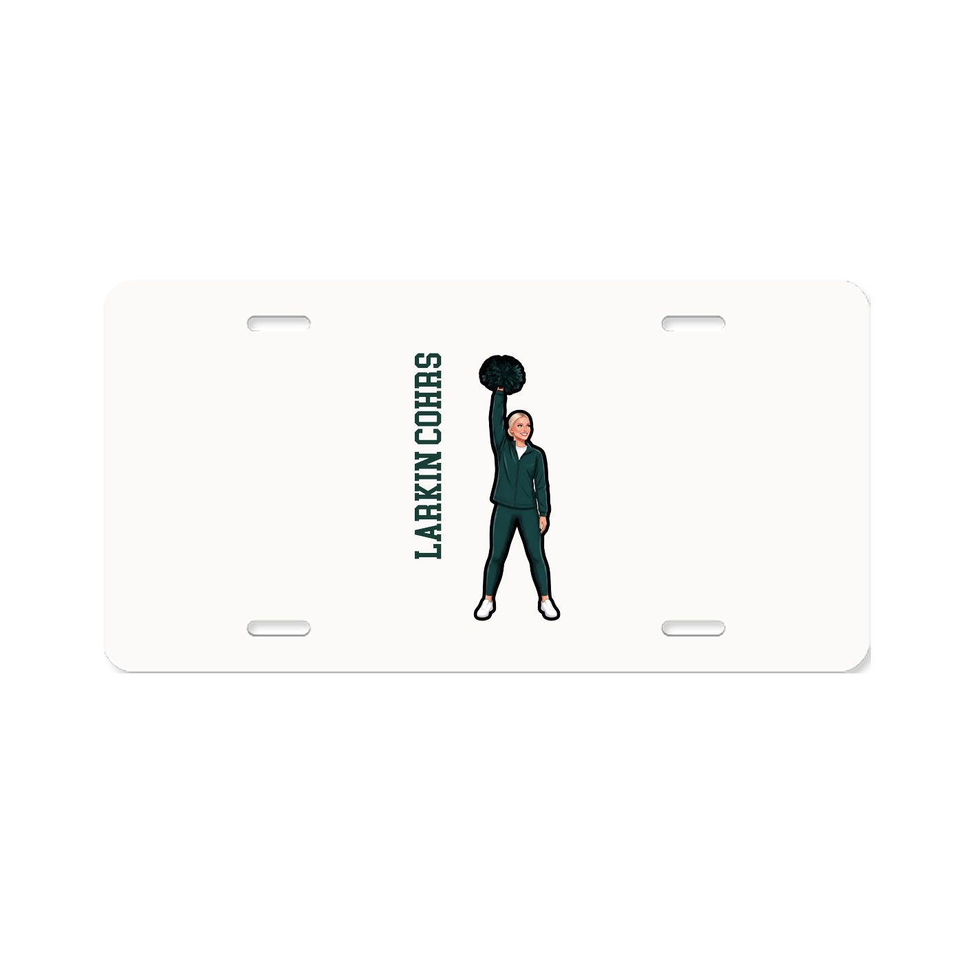 License Plate — Name Vertical in Classic