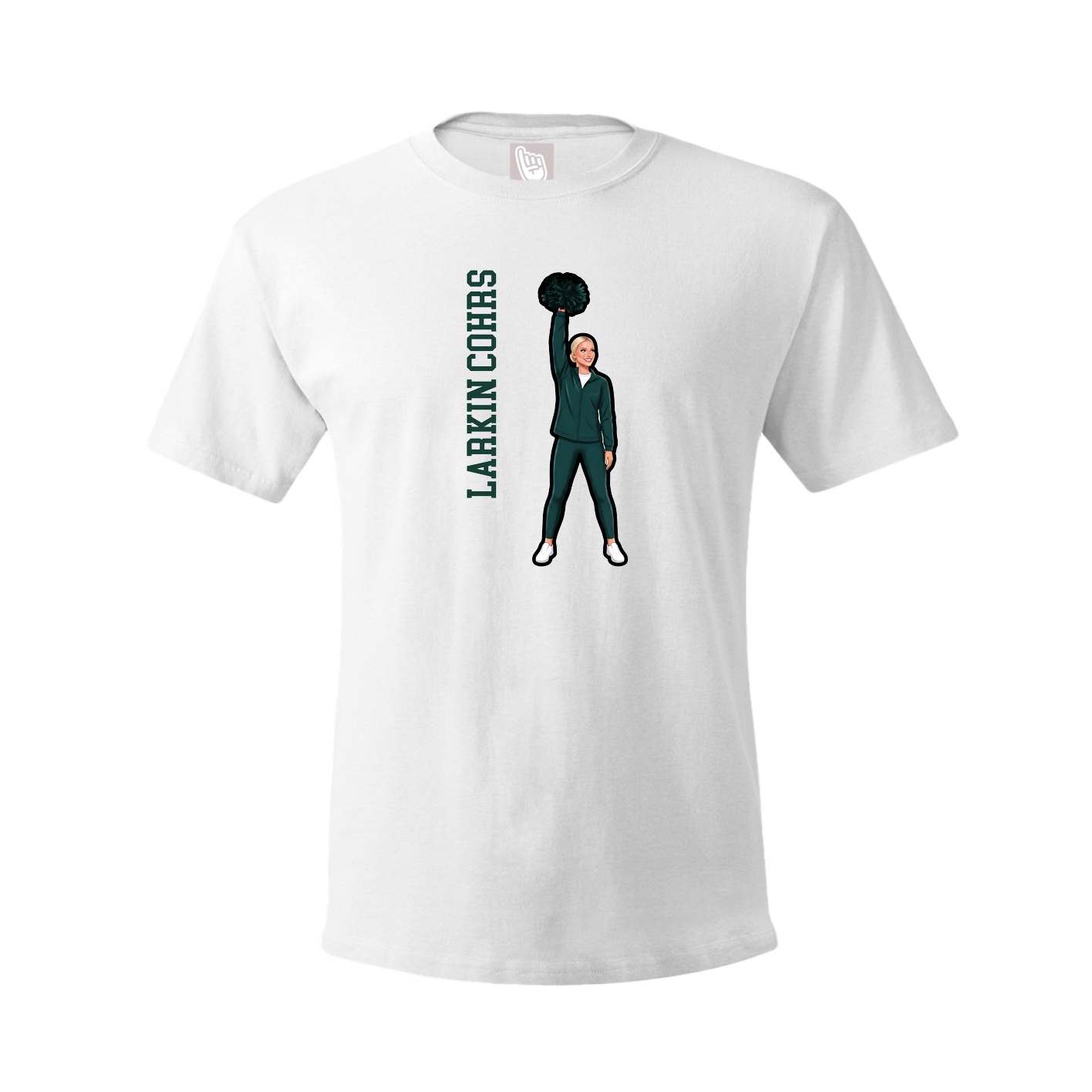 Tee — Name Vertical in White